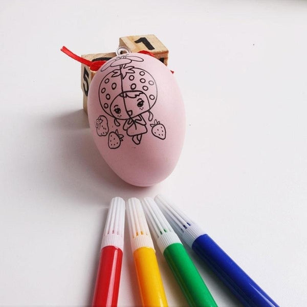 Easter Eggs Kids Painting DIY Plastic Children Decoration Party